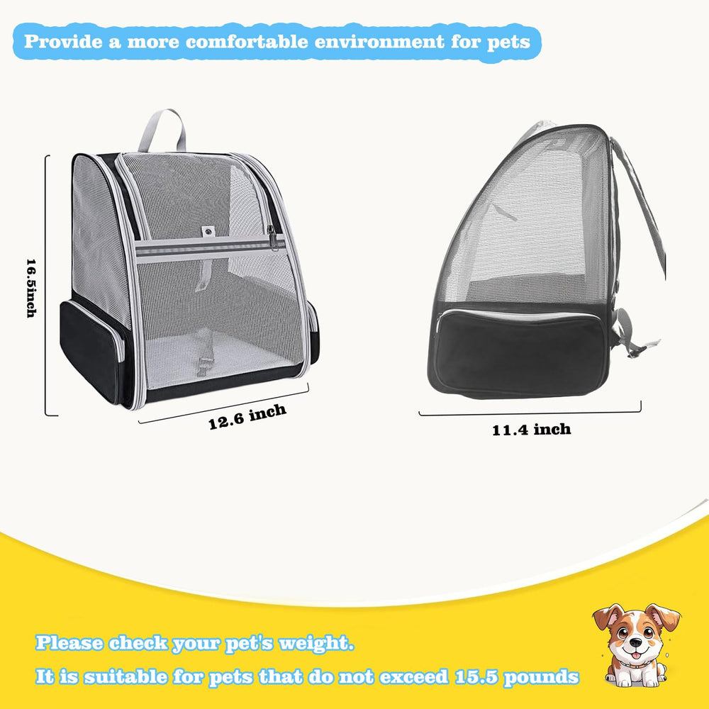 BEIKOTT cat backpack close-up mesh holes for breathable comfort on walks.