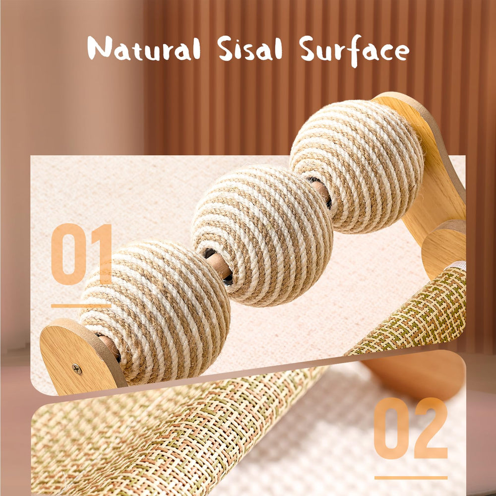 Beitophome cat-scratch-pad-wooden-board with durable scratching surface.