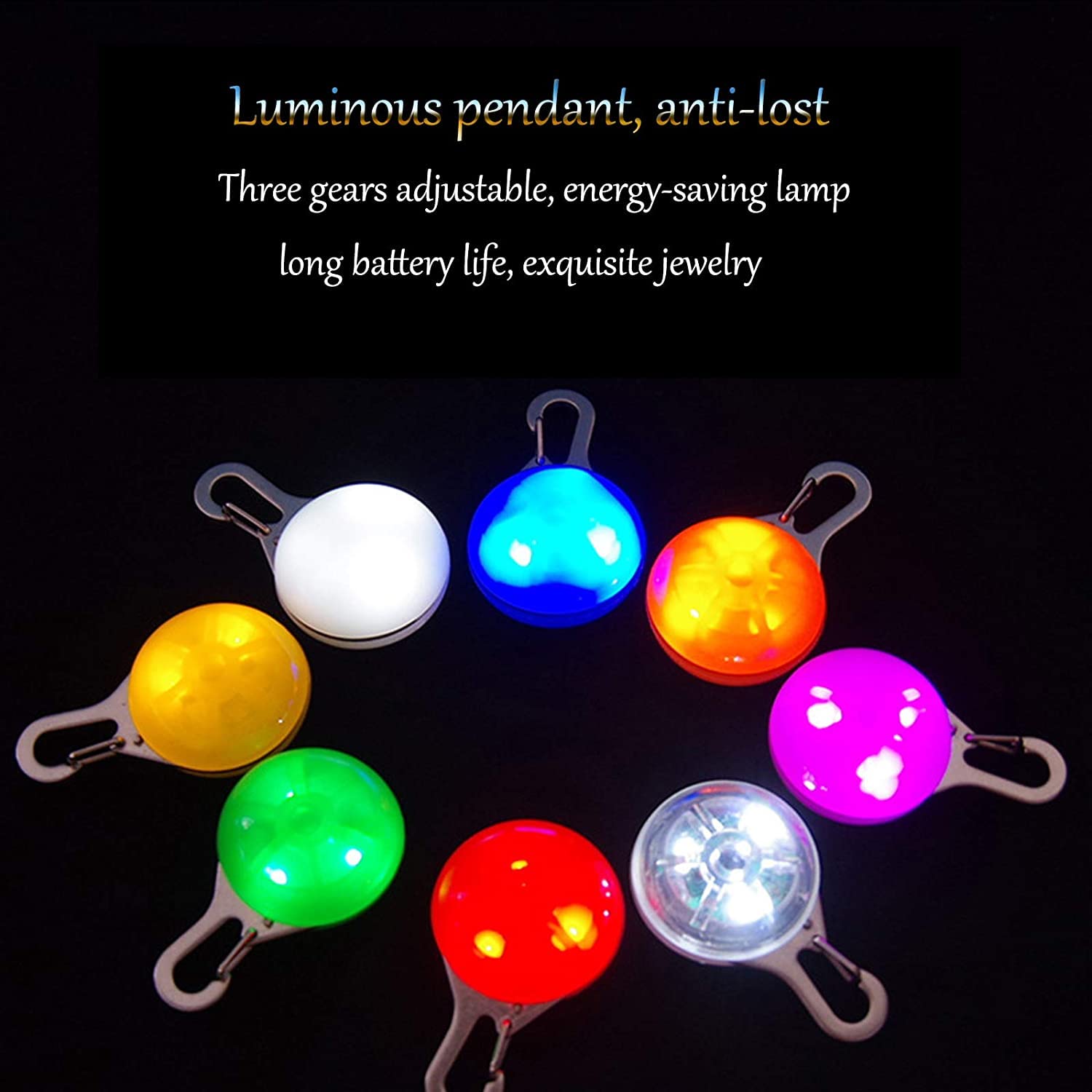 Bekhandy dog light on collar during night walk improves visibility