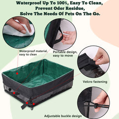Belieonu travel litter box leak-proof design prevents spills during travel.