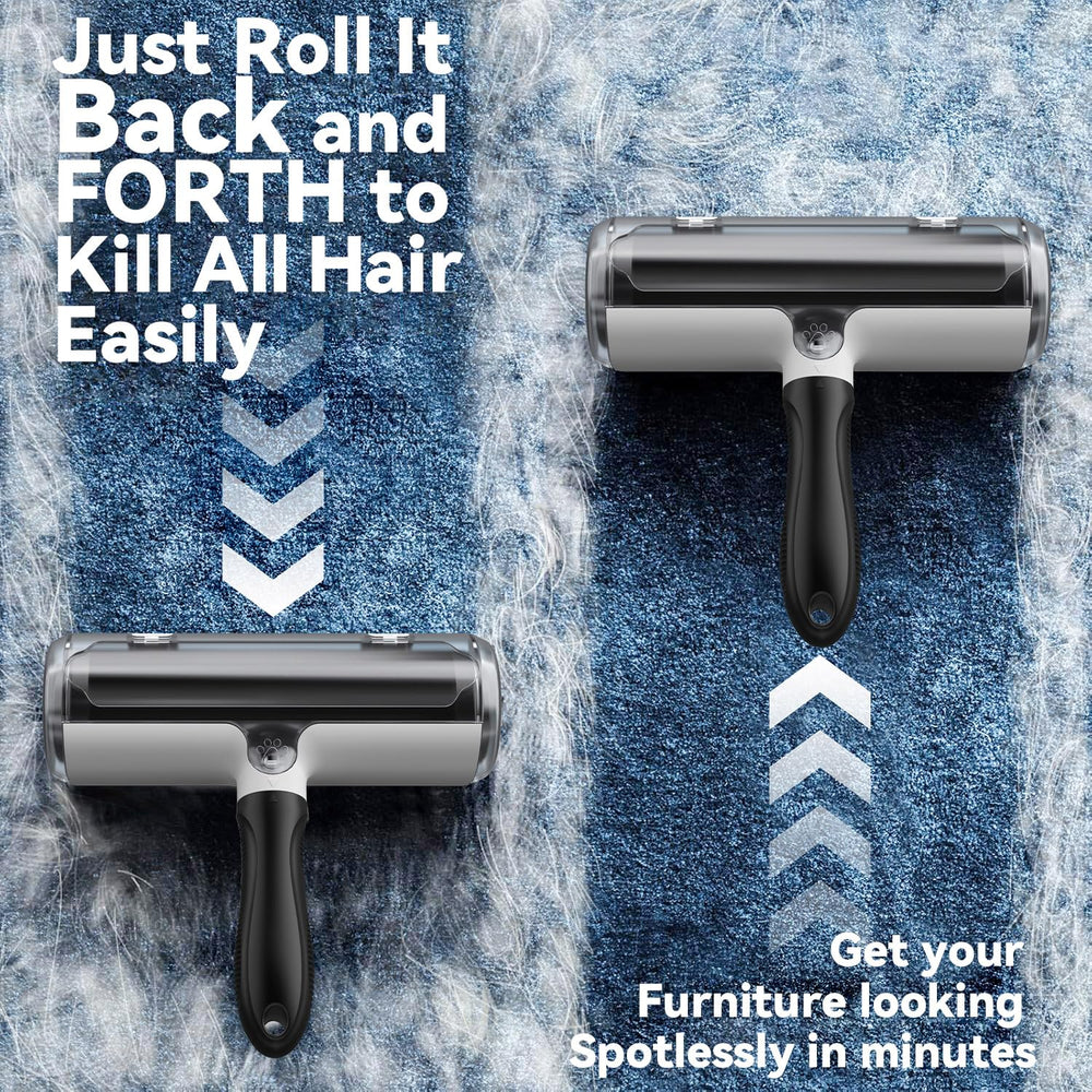 Belife pet hair remover roller in hand, portable fur cleanup on the go.