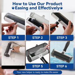 Belife pet hair remover roller on couch, quick fur removal from upholstery.
