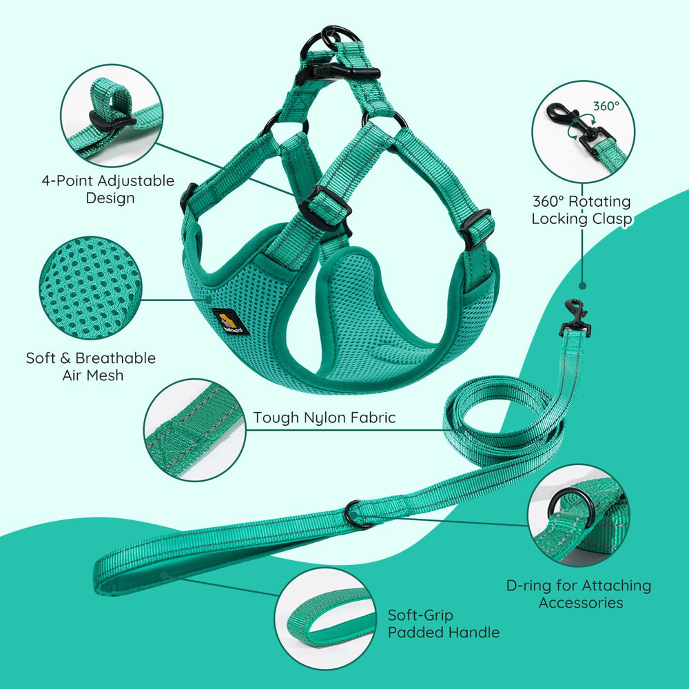 BELLA & PAL breathable air mesh harness for light, quick-drying wear.