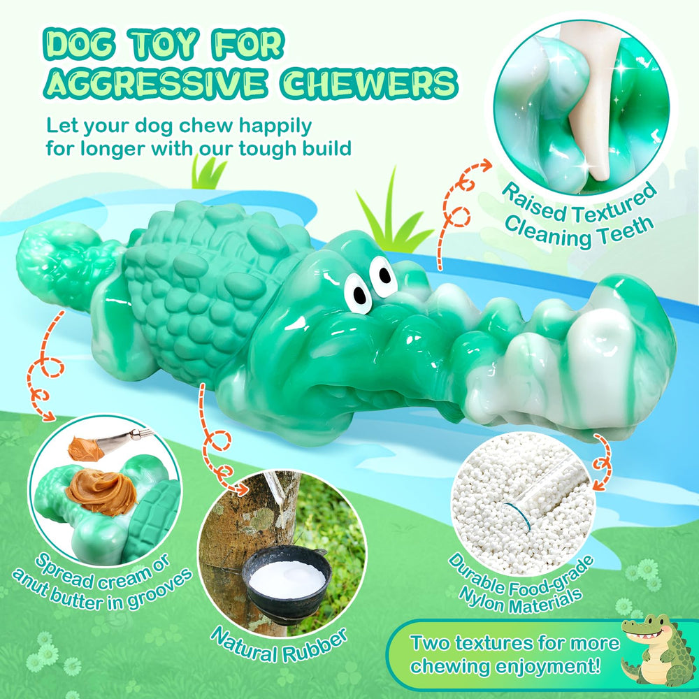 BellaWagg alligator toy squeaker midsection shown for interactive play