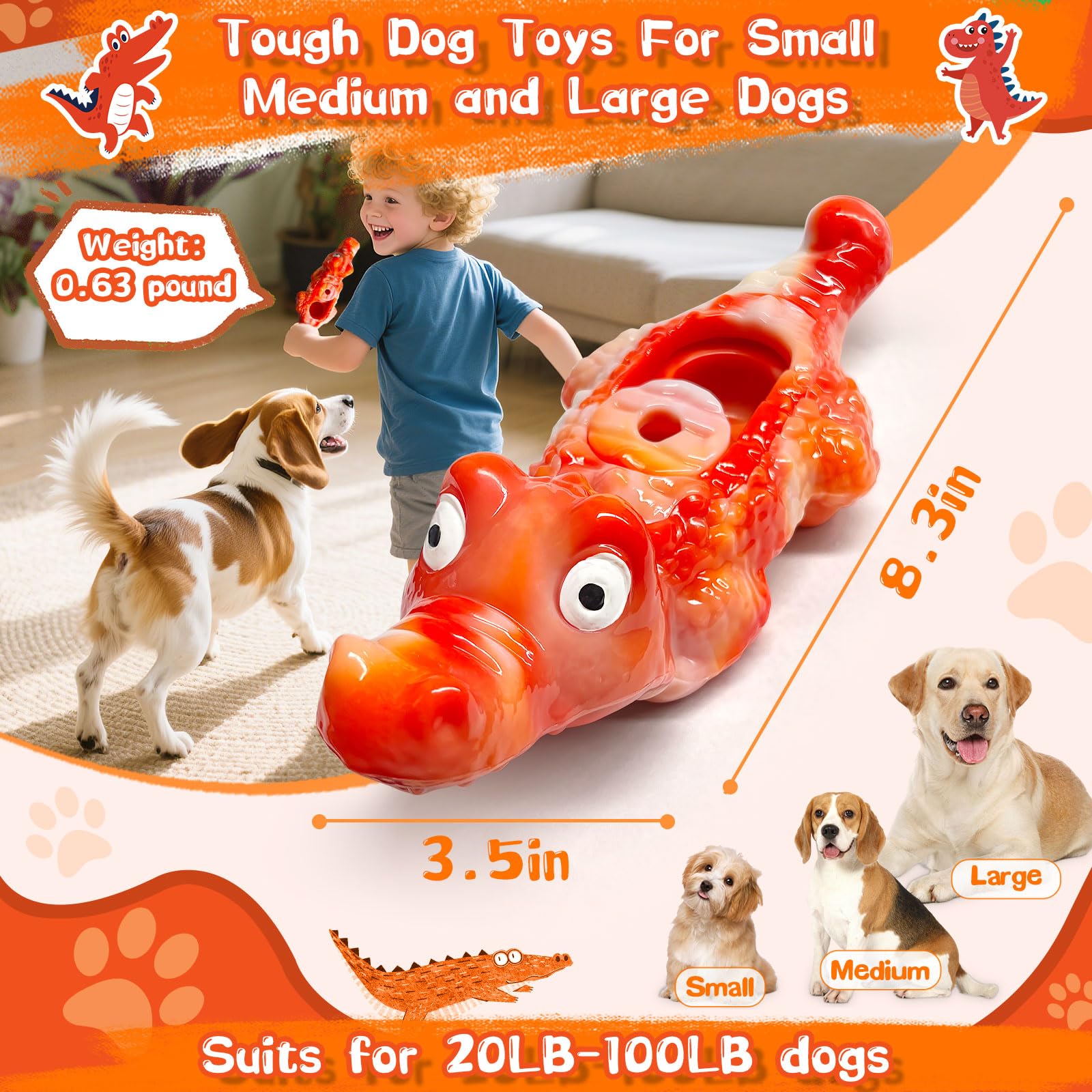 BellaWagg easy-clean dog toy design allowing quick soap-and-water rinse