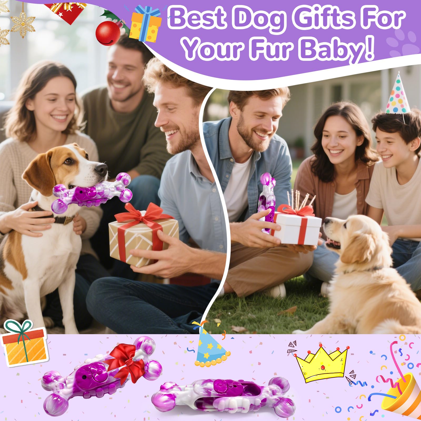 BellaWagg Large Indestructible Dog Toy easy cleaning after playtime