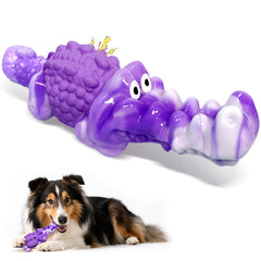 BellaWagg Squeaky Crocodile front view for aggressive chewers