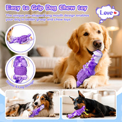 BellaWagg Squeaky Crocodile side view highlights dual-material construction for tough chewers