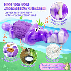 BellaWagg Squeaky Crocodile close-up texture supports dental cleaning and gum massage