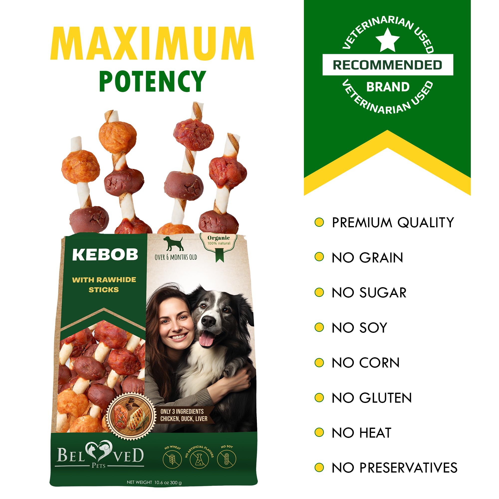 Beloved Pets breath-fresh-effect shows dental-friendly chews with potential tartar reduction support.
