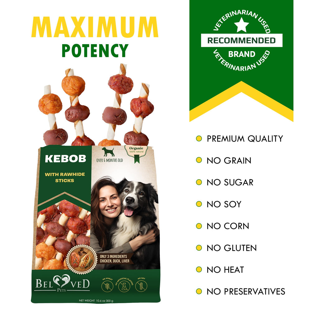 Beloved Pets breath-fresh-effect shows dental-friendly chews with potential tartar reduction support.