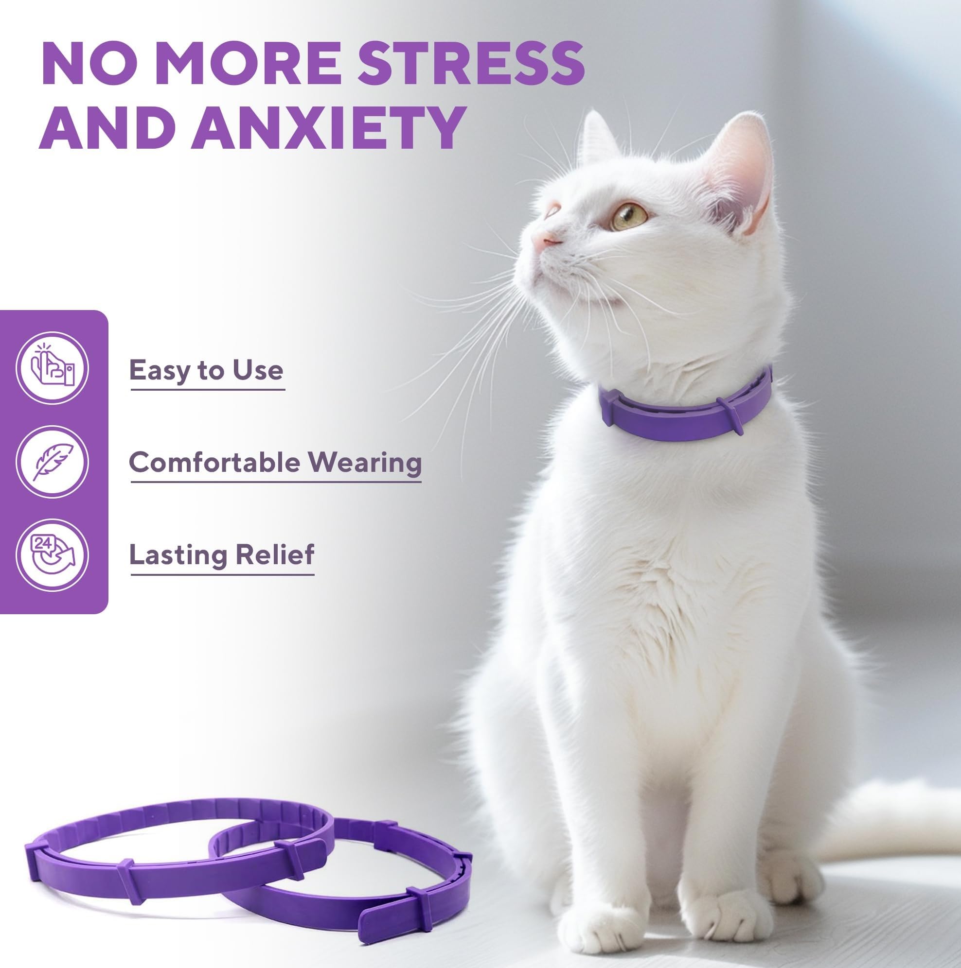 Beloved Pets cat calming collar may reduce scratching and urine marking in some cats.
