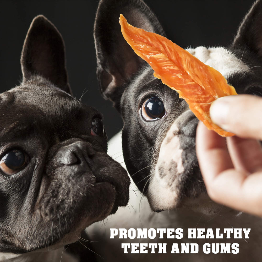 Beloved Pets Chicken Jerky dog chews close-up with chewy texture