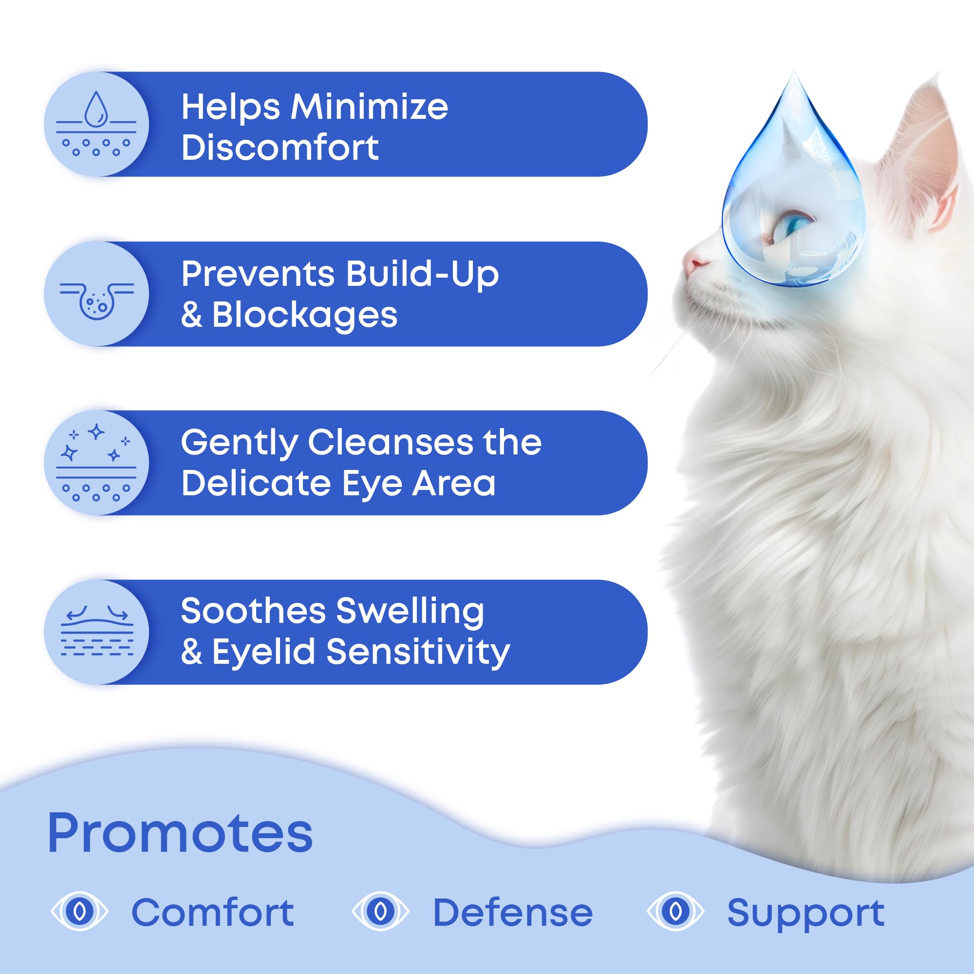 Beloved Pets dog-eye-stain-remover application demonstrates gentle cleansing for clearer eyes.