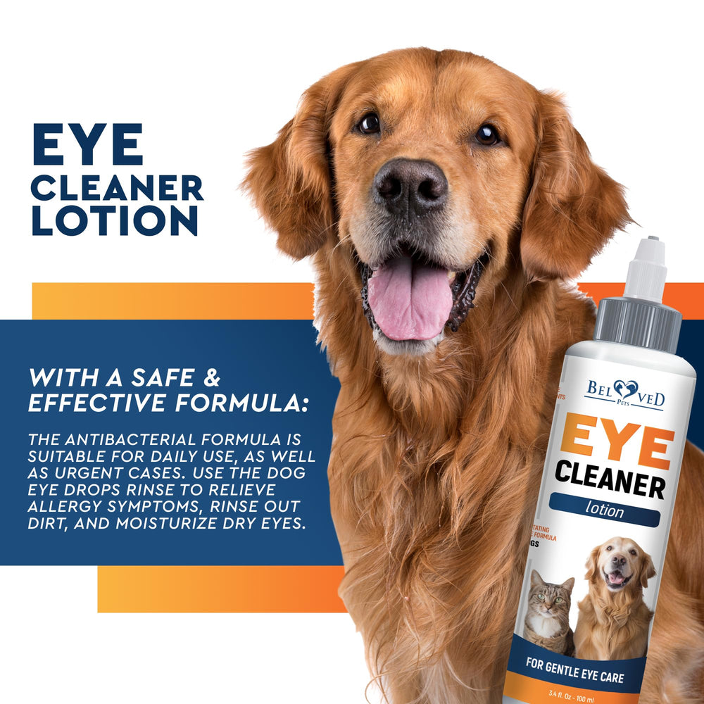 Beloved Pets eye wash drops with silver ions and panthenol for skin softness