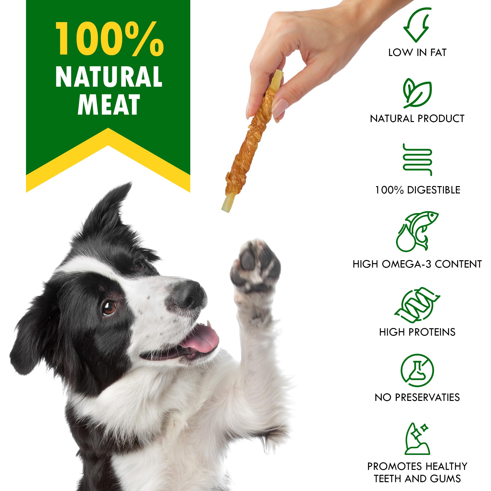 Beloved Pets fish-based treats closeup—omega-3 support for skin and coat shine.