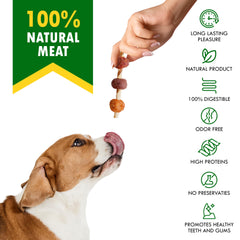 Beloved Pets grain-free label emphasizes digestible, corn-free snacks for dogs with sensitive tummies.