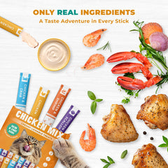 Beloved Pets Lickable Cat Treats hand-feed image demonstrates interactive feeding