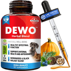 Beloved Pets Natural Intestinal Defense bottle label highlighting herbal gut support.