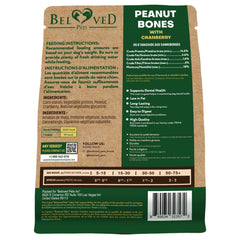 Beloved Pets rawhide-free chew peanut butter image emphasizes digestible, collagen-enhanced snack