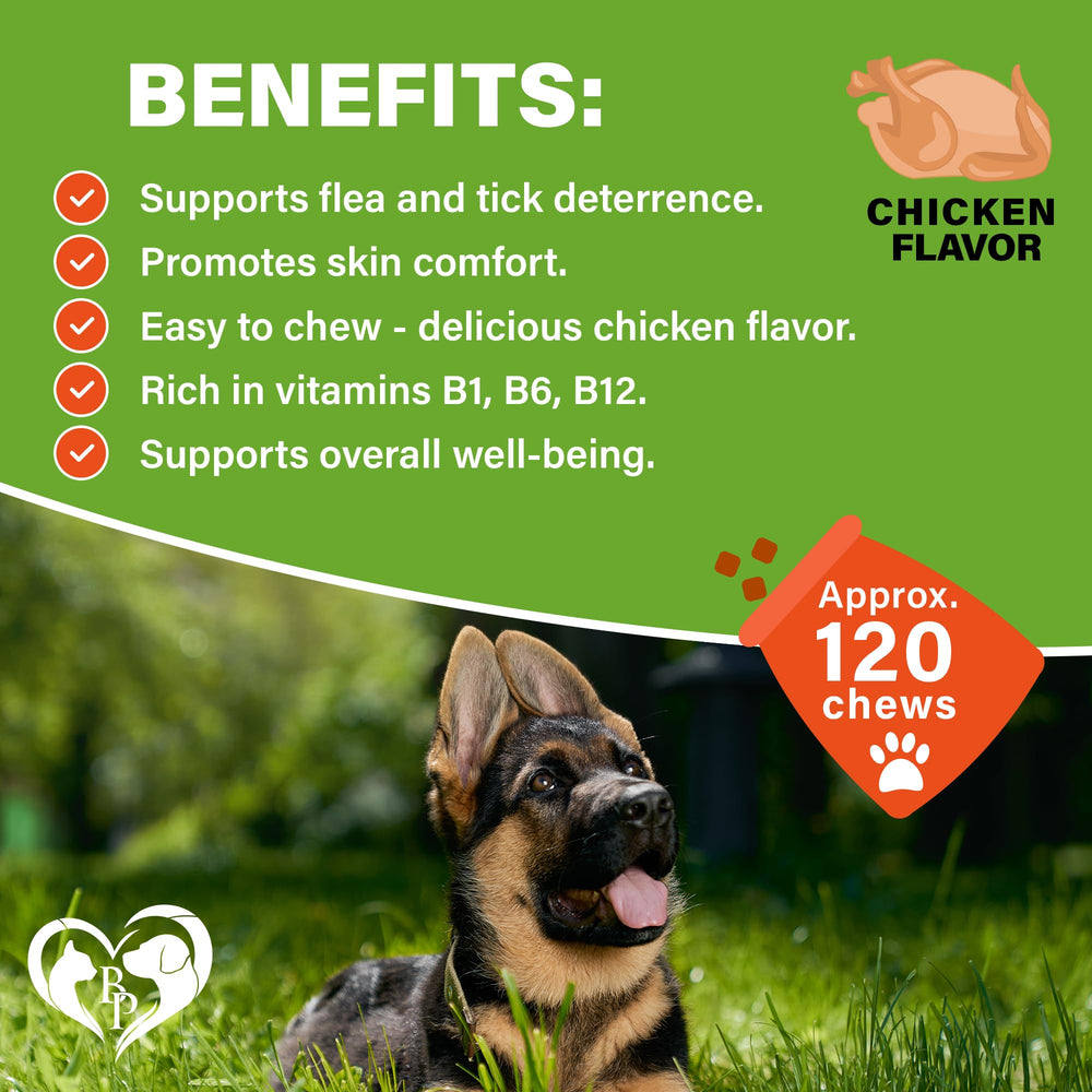 Beloved Pets Revolution natural ingredients illustration emphasizes safe, GMO-free formula.