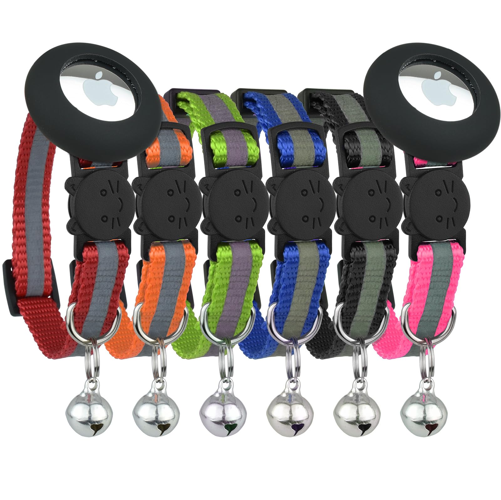 Bemix Pets reflective cat collar in black boosts nighttime visibility for safe outdoor time