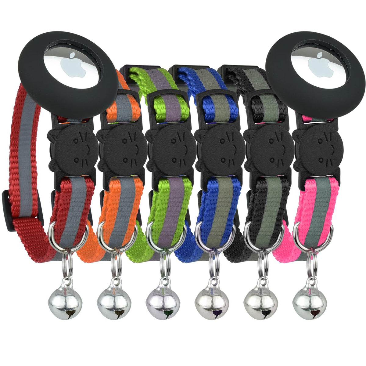 Bemix Pets reflective cat collar in black boosts nighttime visibility for safe outdoor time