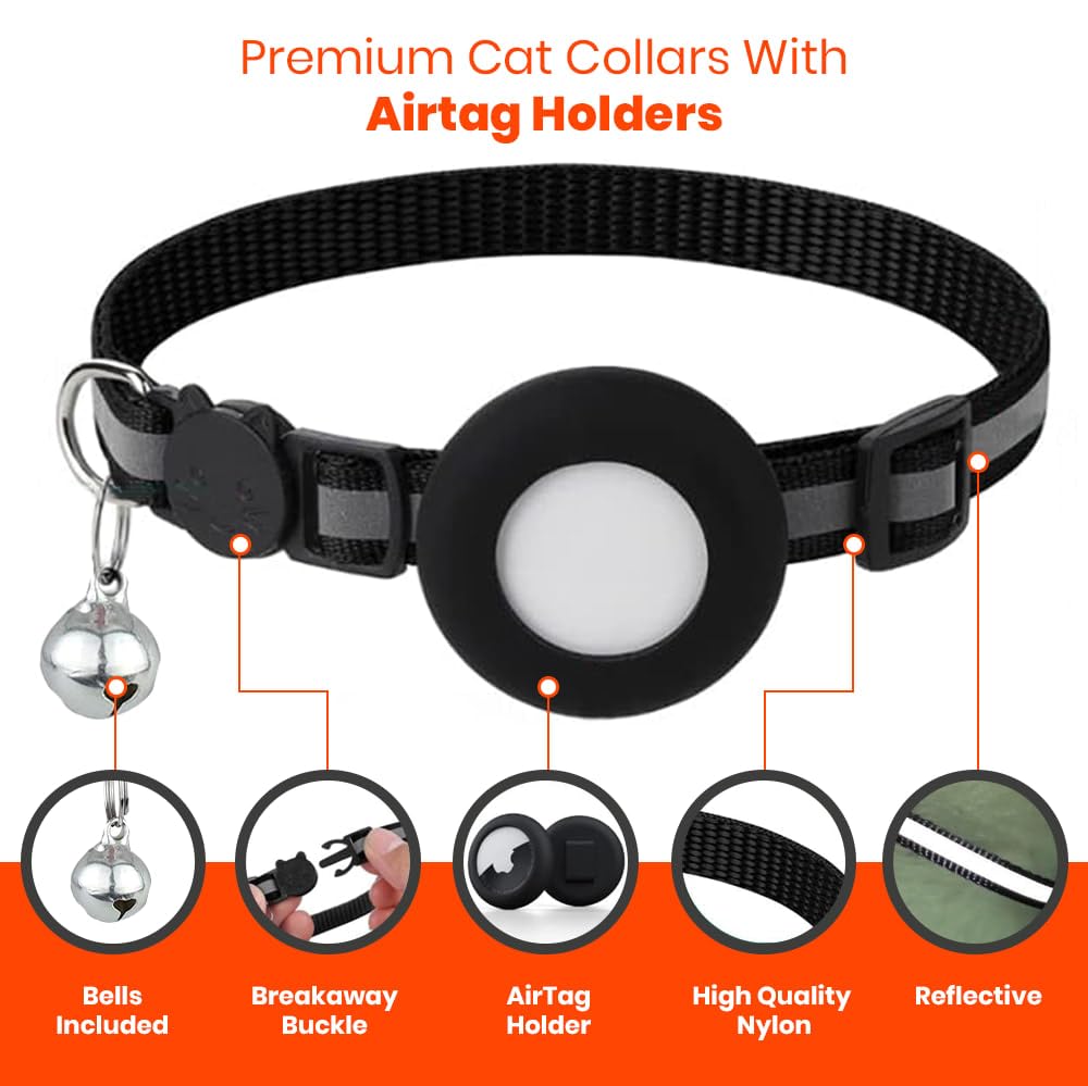 Bemix Pets reflective cat collar in blue enhances visibility during evening walks