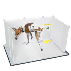 Bencacawinstyle dog litter box high walls top view for mess-free training