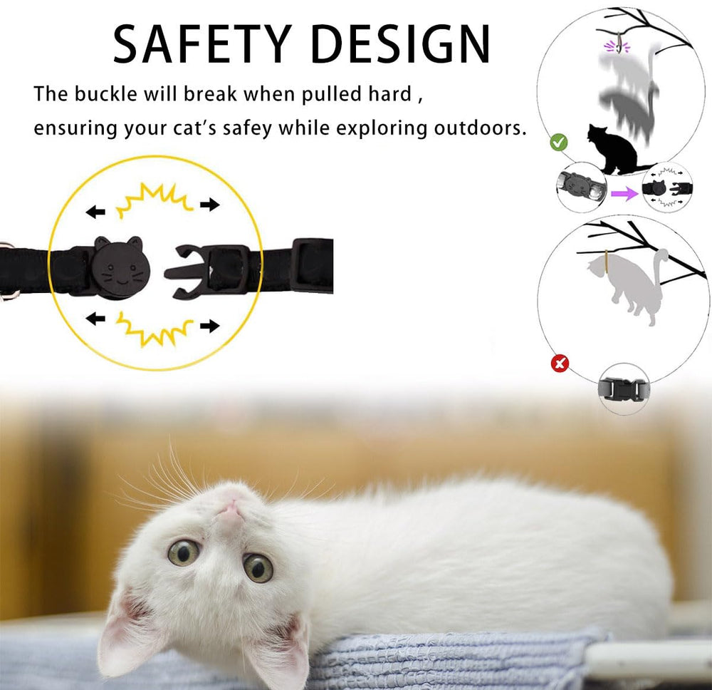 Bencacawinstyle flower pendant cat collar adds cute style while staying secure