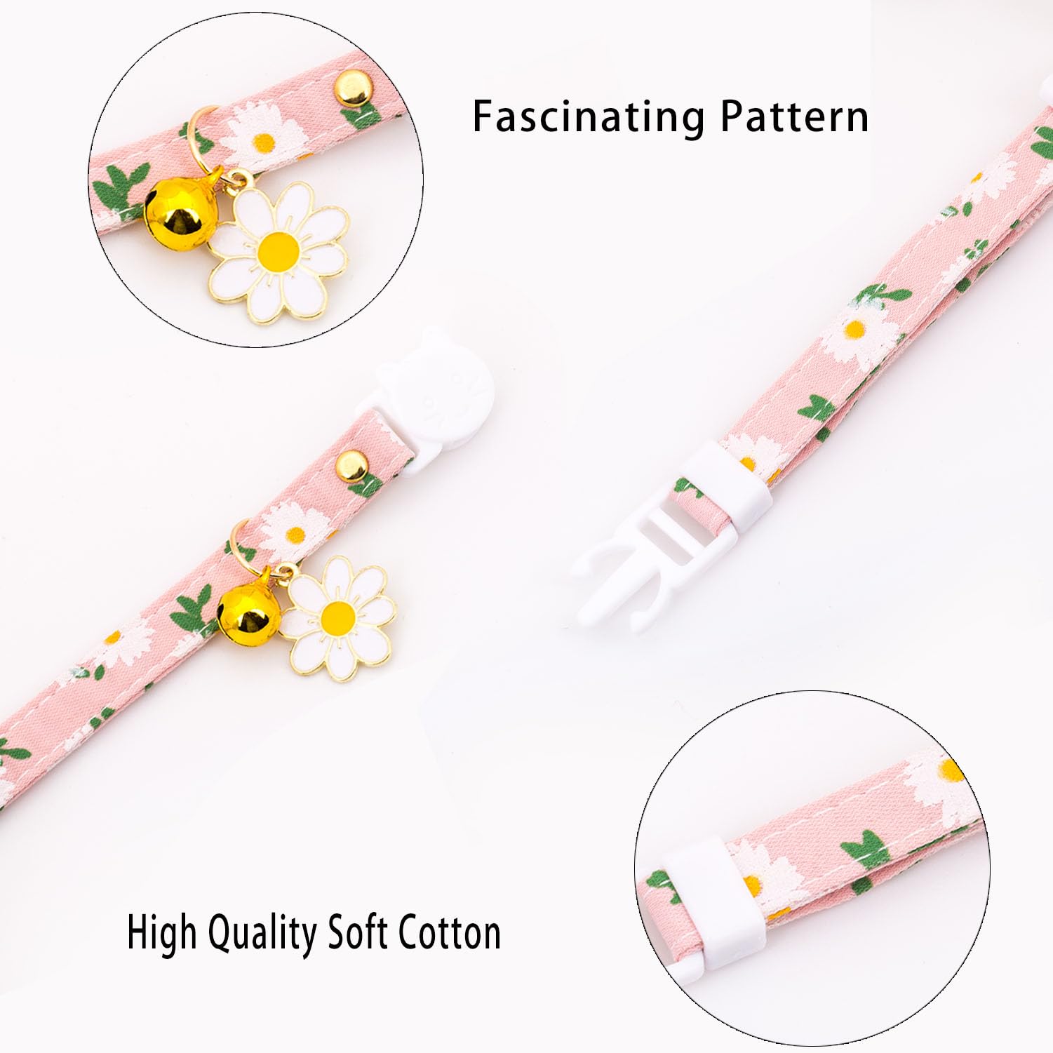 Bencacawinstyle safety breakaway buckle cat collar demonstrates quick release for pet safety