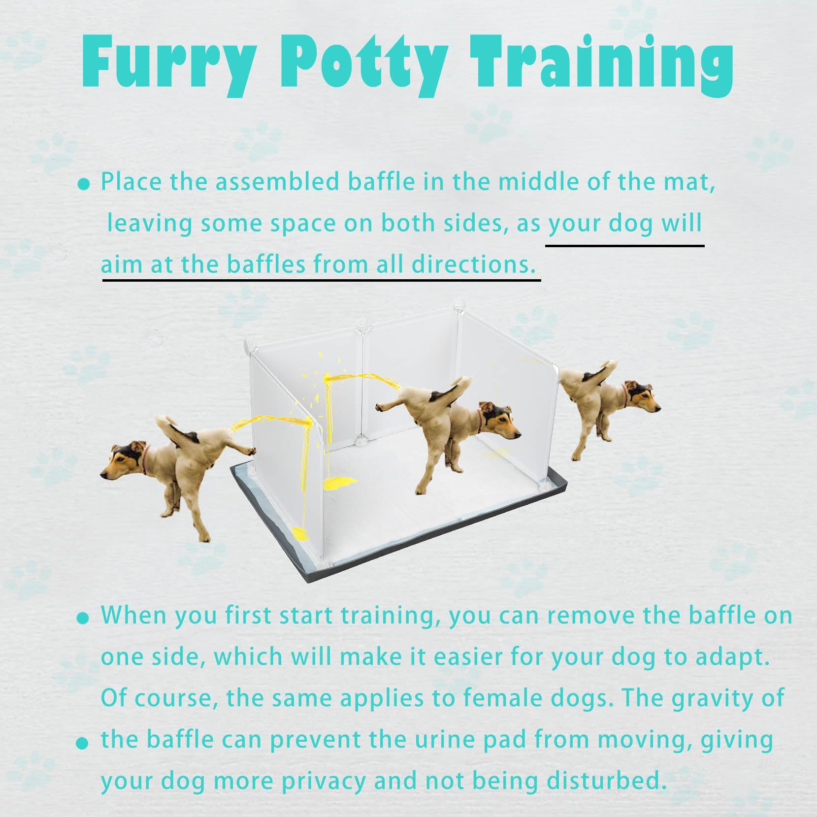 Bencacawinstyle silicone padded mat protecting floors during dog potty sessions