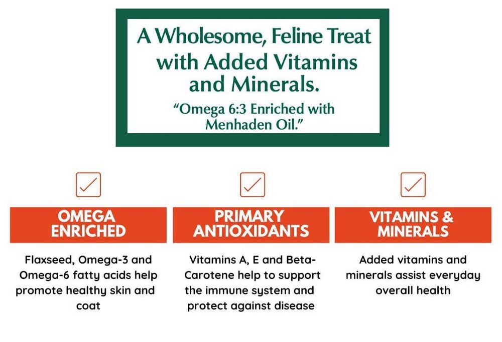 Bench & Field holistic kitty treats under-4-calorie bites offer a light snacking option.