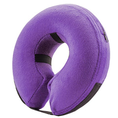 BENCMATE inflatable dog cone purple side view for comfortable recovery