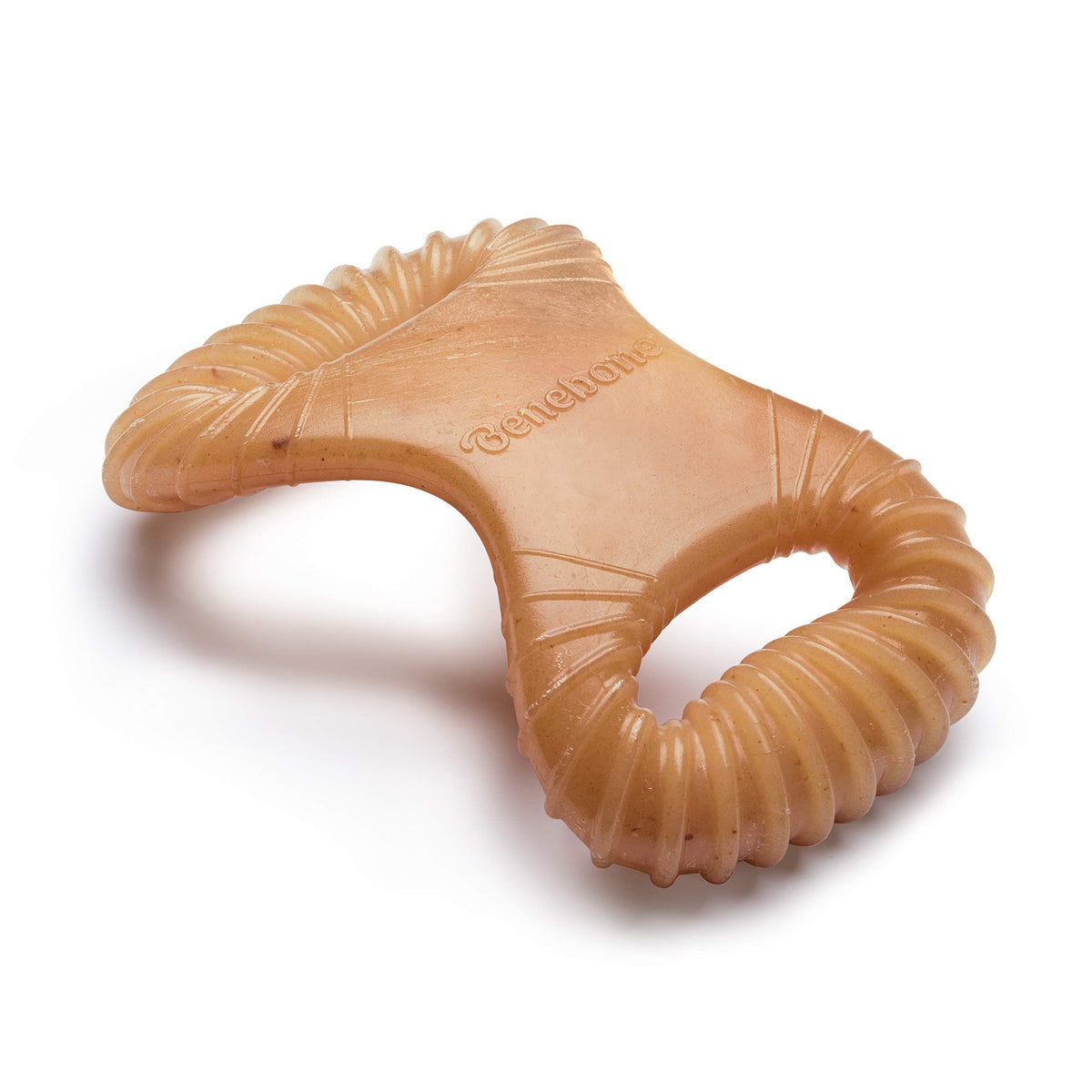 Benebone dental chew front view shows real chicken flavor and durability.