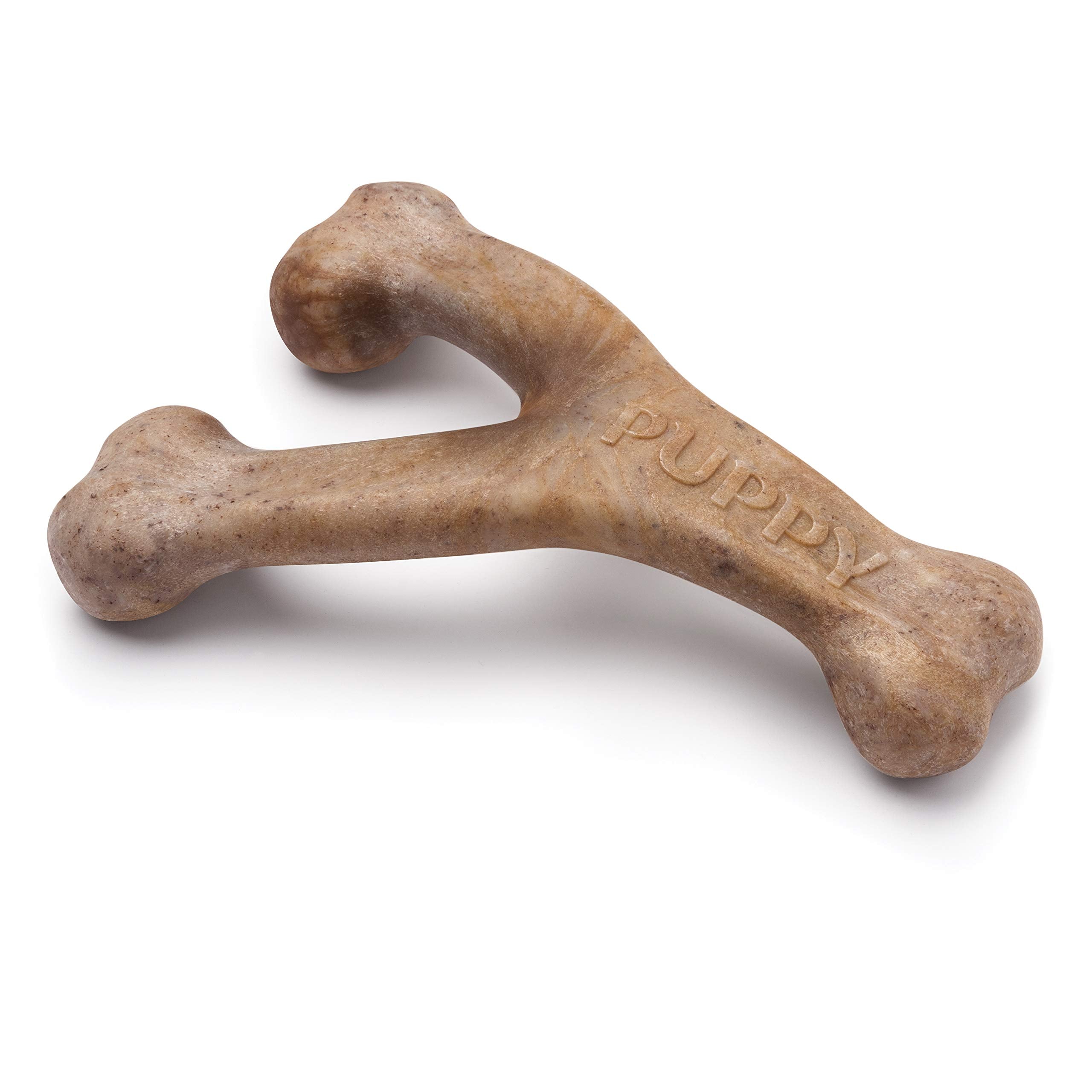 Benebone Puppy Wishbone durable-chew-toy surface offers durability with forgiving bite for teething pups