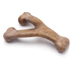 Benebone Puppy Wishbone durable-chew-toy surface offers durability with forgiving bite for teething pups