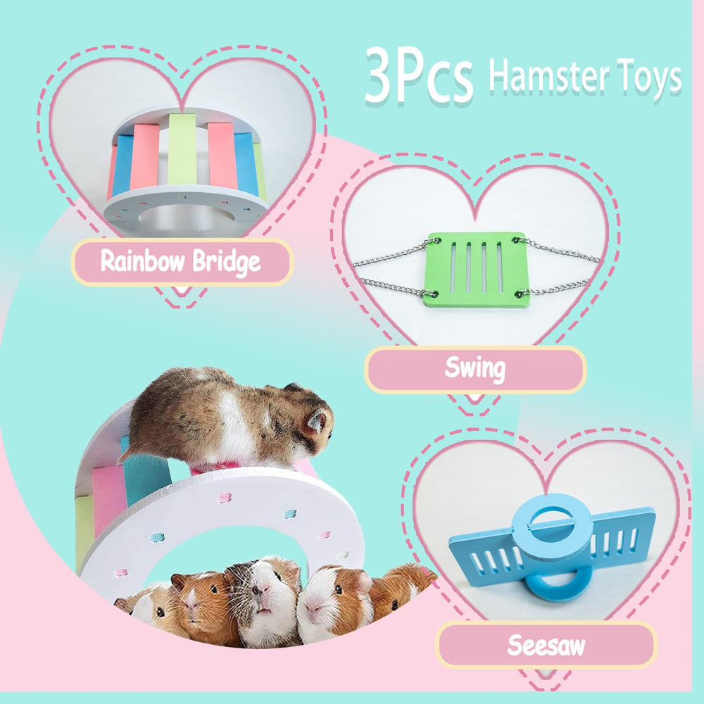 Benepoint hamster seesaw demonstrates adjustable layout for varied play sessions.