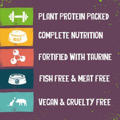 Benevo vegan cat food gentle pour demonstrates easy portioning for busy households.
