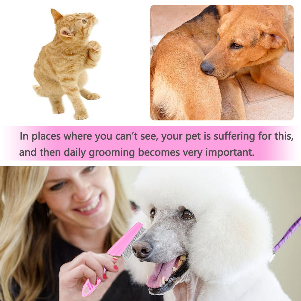 BENSEAO grooming set long teeth for back fur and longer coats.