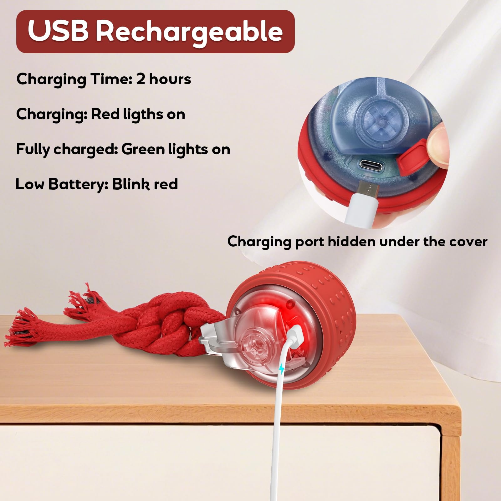 BENTOPAL barking-sound dog ball attracts attention during solo or training play