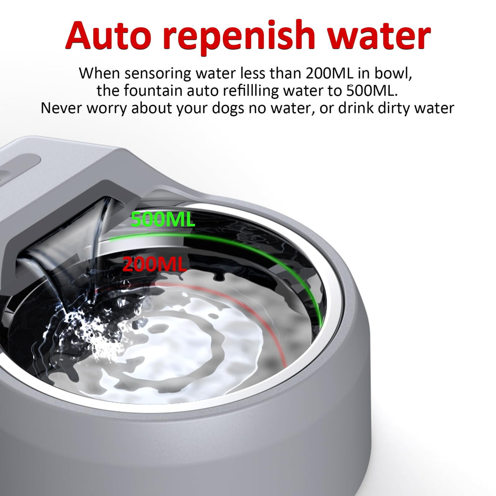 BENTOPAL dog water fountain removable stainless bowl for easy cleaning