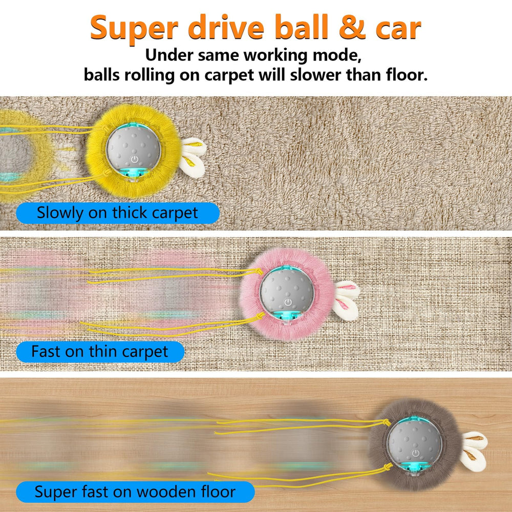 BENTOPAL chirping sounds on the ball attract high-energy cats during play