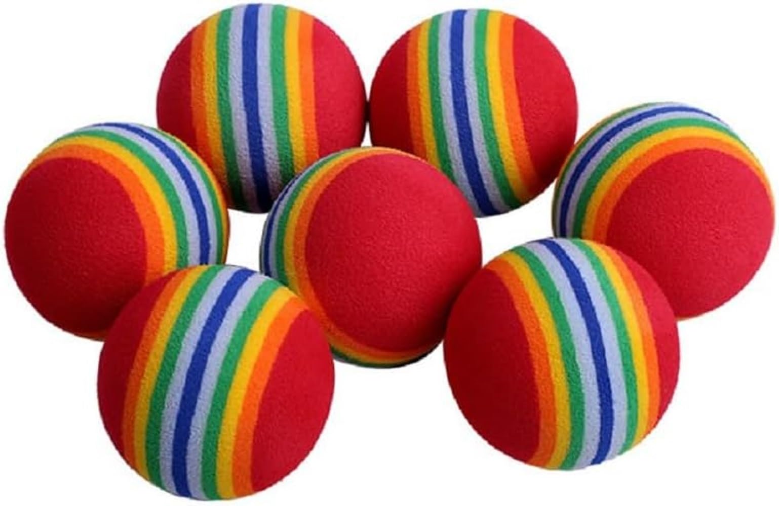 Bepets foam ball rainbow cat toy for indoor play and fetch