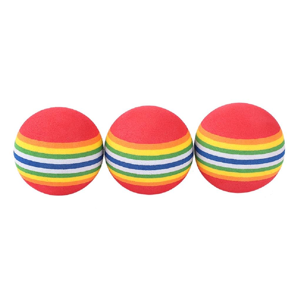 Bepets rainbow foam ball cat toy, soft and quiet for indoor fun
