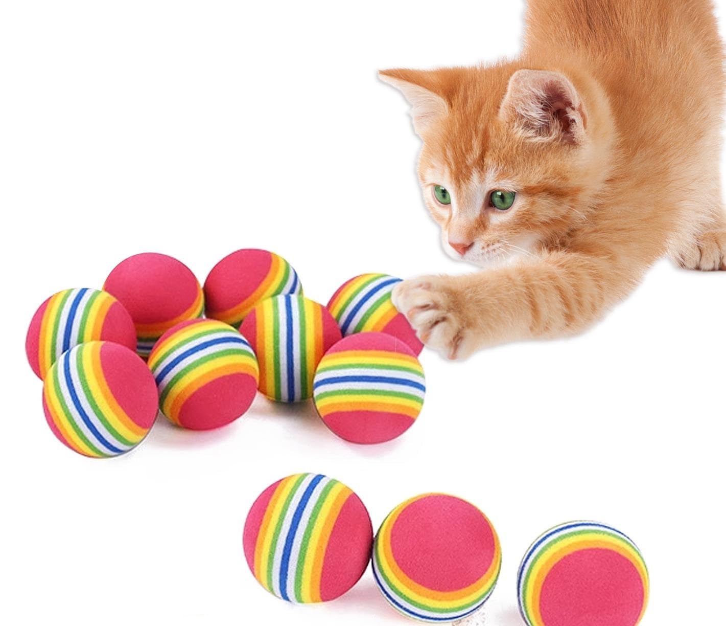 Bepets foam ball cat toy ideal for chewing, training, and independent play