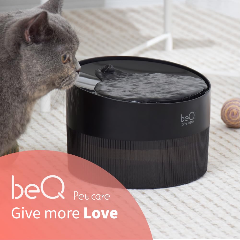 beQ cat water fountain USB power and IPX8 safety features for reliable use