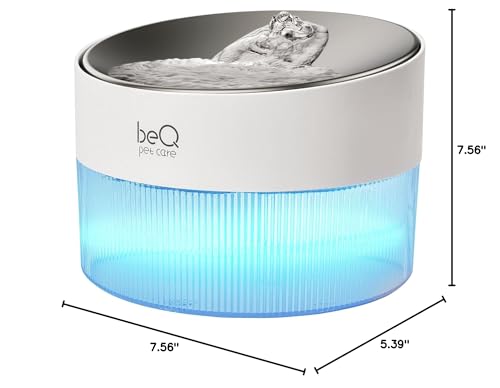 BEQ cat water fountain tilt-angle design enabling comfortable sipping.