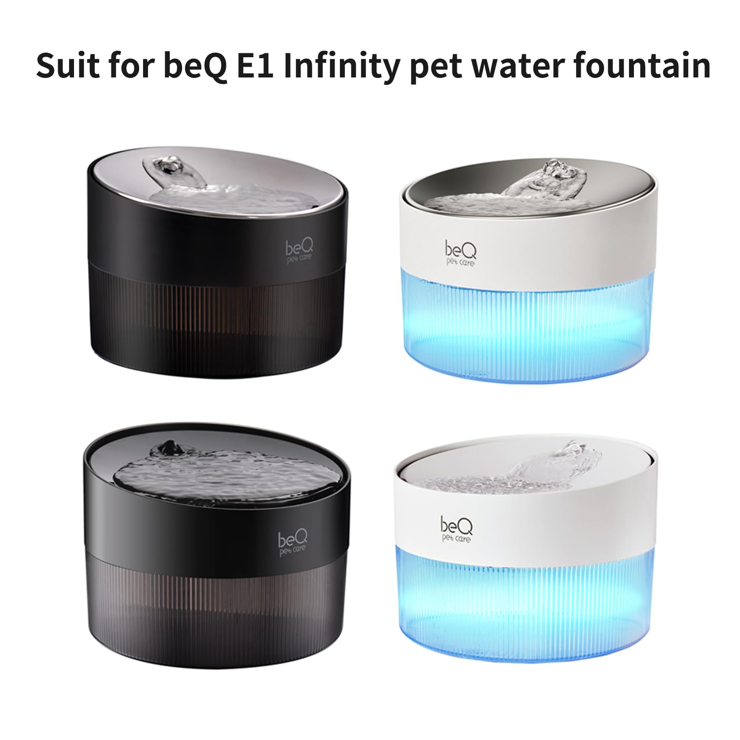BEQ replacement filters packaging for E1 Infinity fountain keeps refills organized and ready