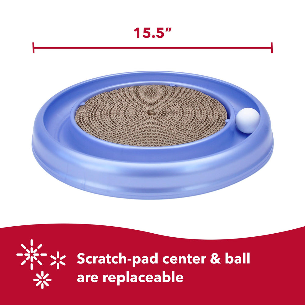 Bergan Coastal Pet Turbo Scratcher non-slip bottom keeps toy steady.